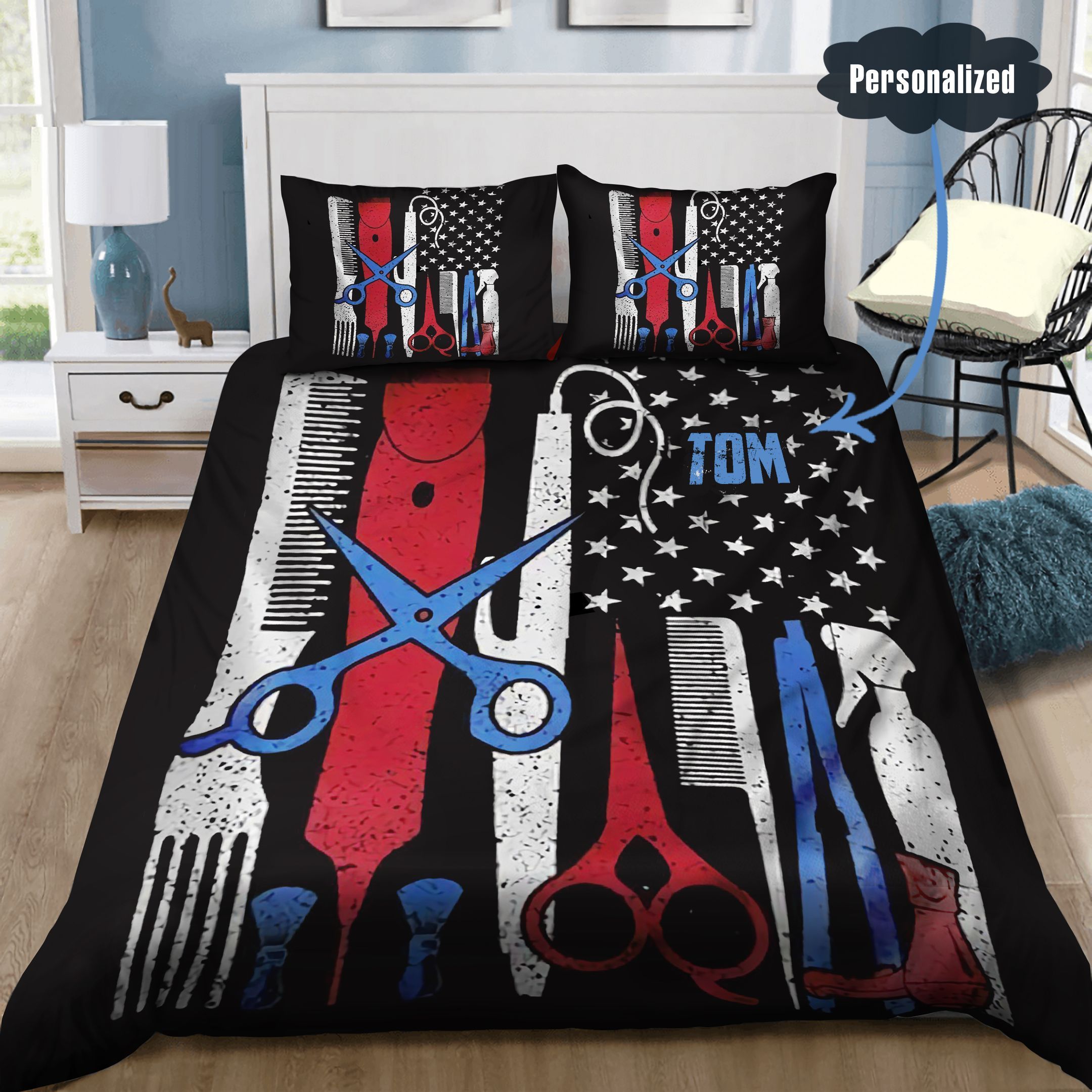 Barber Personalized Bedding Set