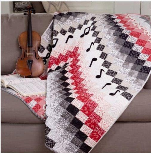 Bargello Music CLM1910003Q Quilt Blanket
