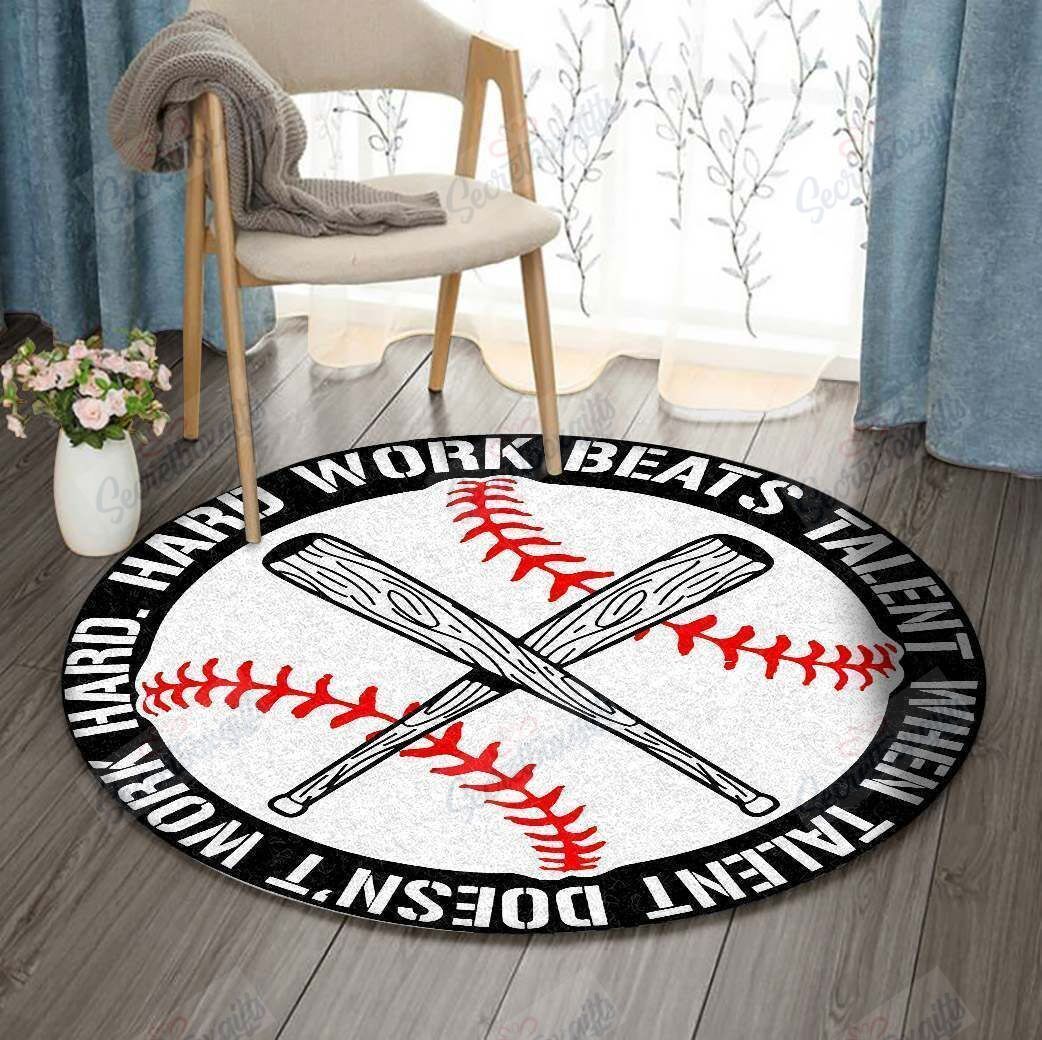 Baseball Round Carpet