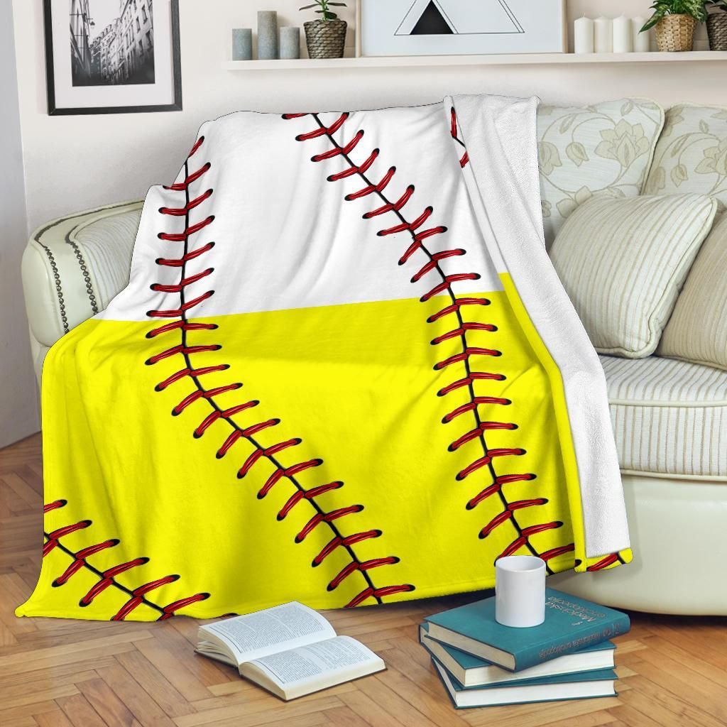 Baseball And Softball Sherpa Fleece Blanket