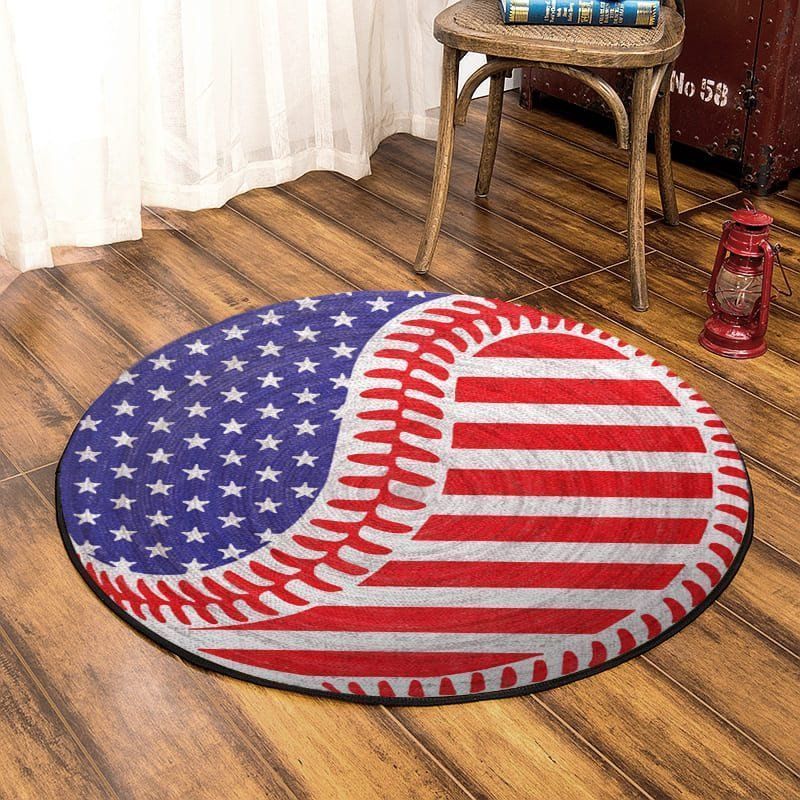 Baseball Round Carpet