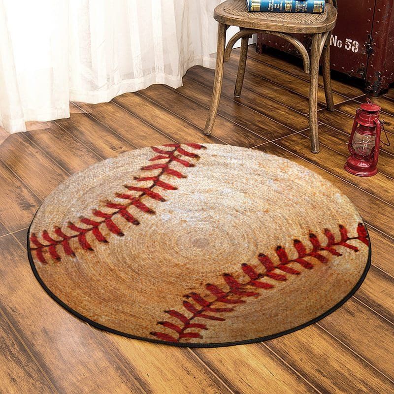 Baseball Round Carpet