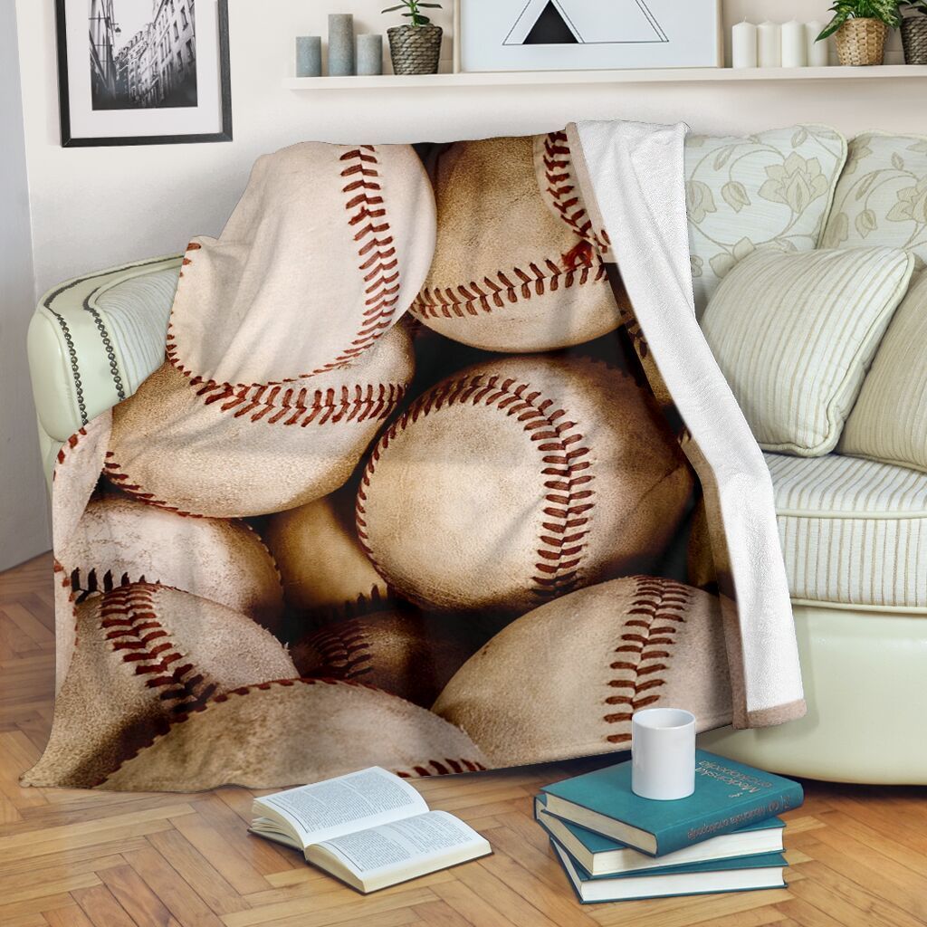 Baseball Ball Sherpa Fleece Blanket