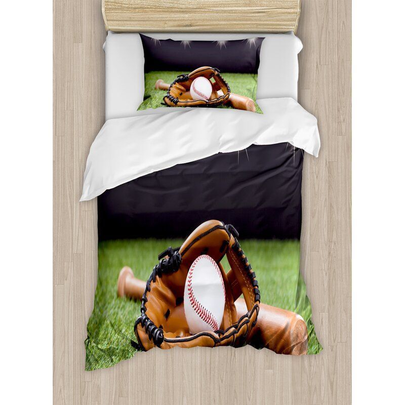 Baseball Bat And Glove Bedding Set