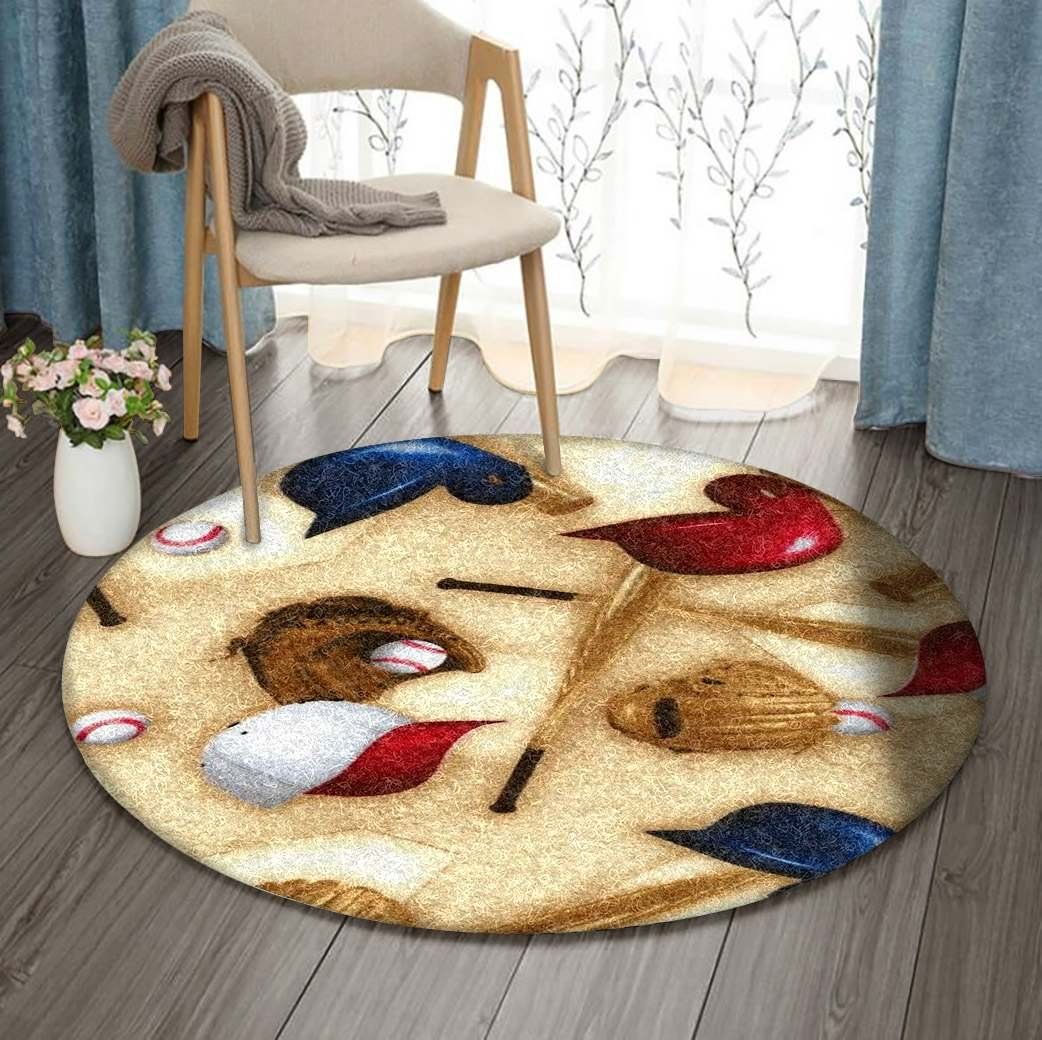 Baseball Round Carpet