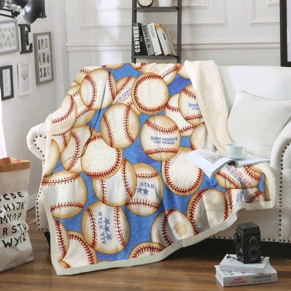 Baseball Sherpa Fleece Blanket
