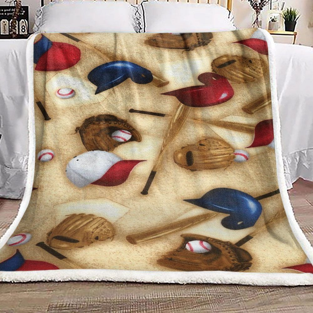 Baseball Sherpa Fleece Blanket