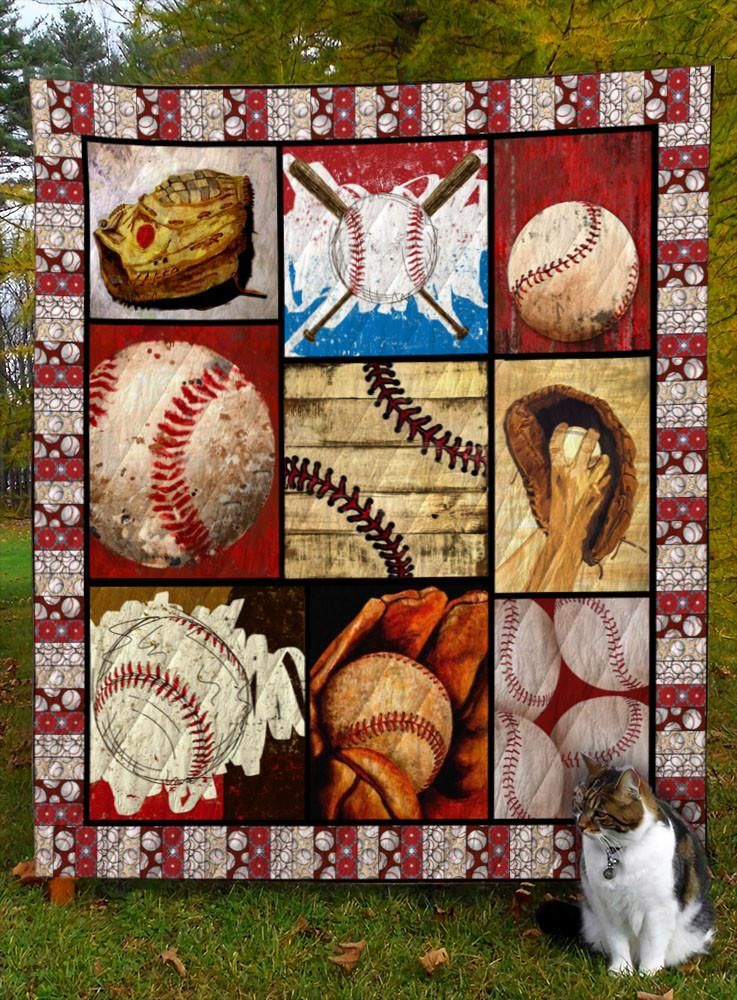 Baseball Born To Be Baseball Start Quilt Blanket Dhc04012015Dd