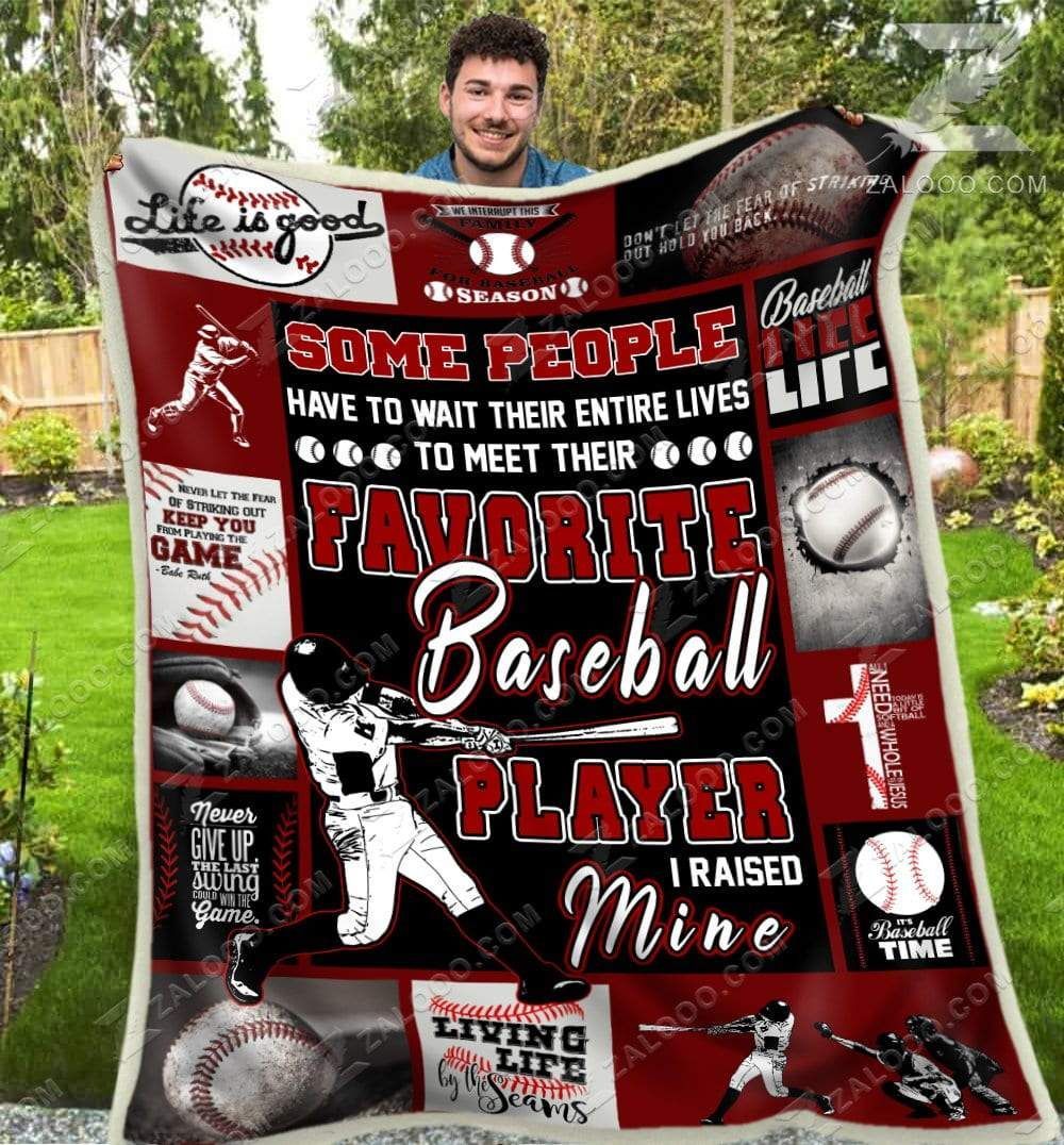 Baseball Boy Sherpa Fleece Blanket