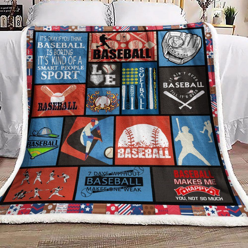 Baseball Sherpa Fleece Blanket