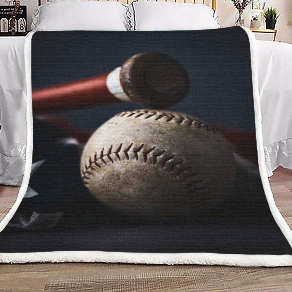Baseball Sherpa Fleece Blanket