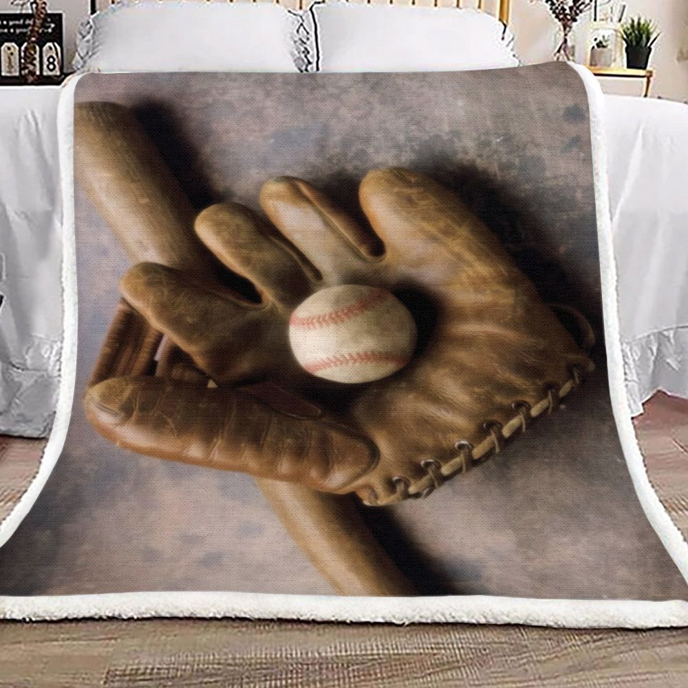 Baseball Sherpa Fleece Blanket