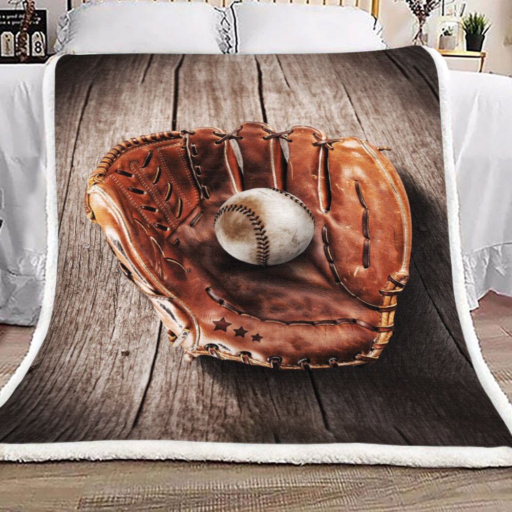 Baseball Sherpa Fleece Blanket