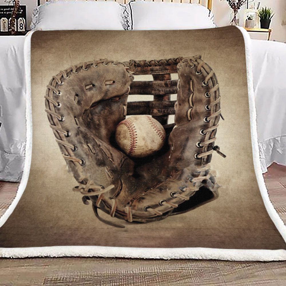 Baseball Sherpa Fleece Blanket