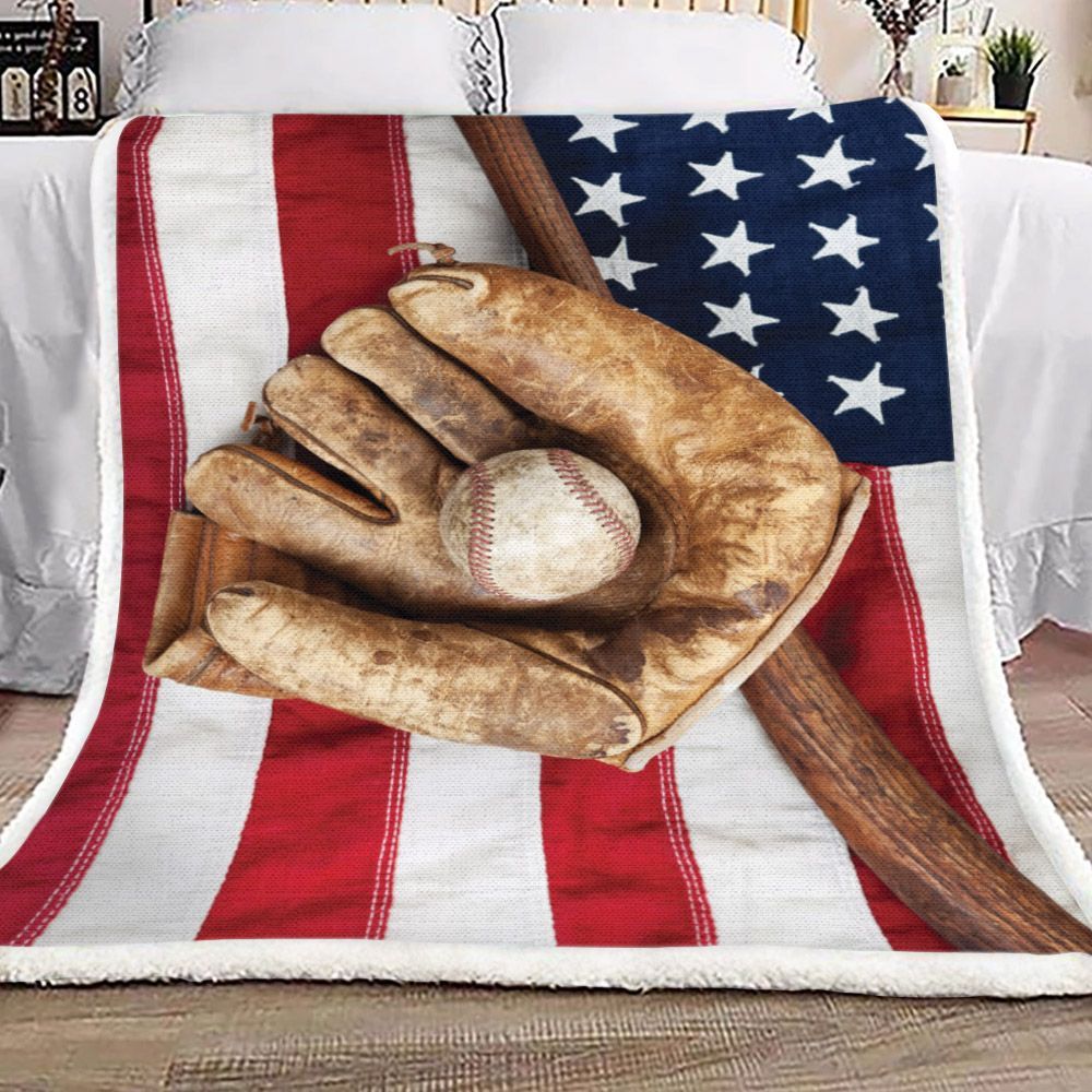 Baseball Sherpa Fleece Blanket