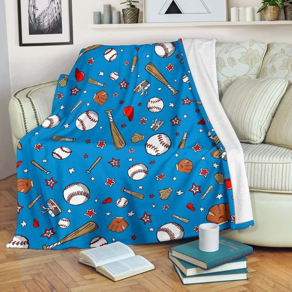 Baseball Sherpa Fleece Blanket