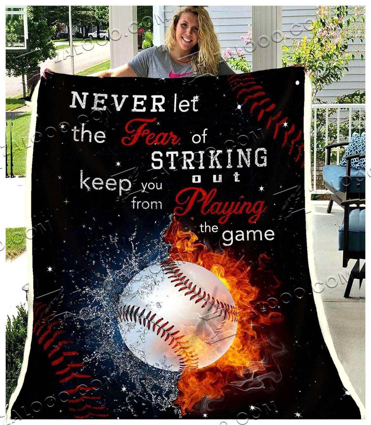 Baseball Sherpa Fleece Blanket