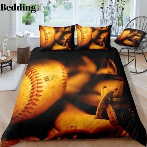 Baseball Cotton Bed Sheets Spread Comforter Bedding Set