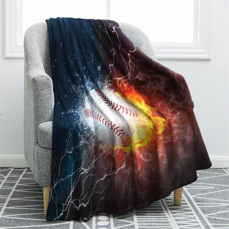 Baseball Sherpa Fleece Blanket