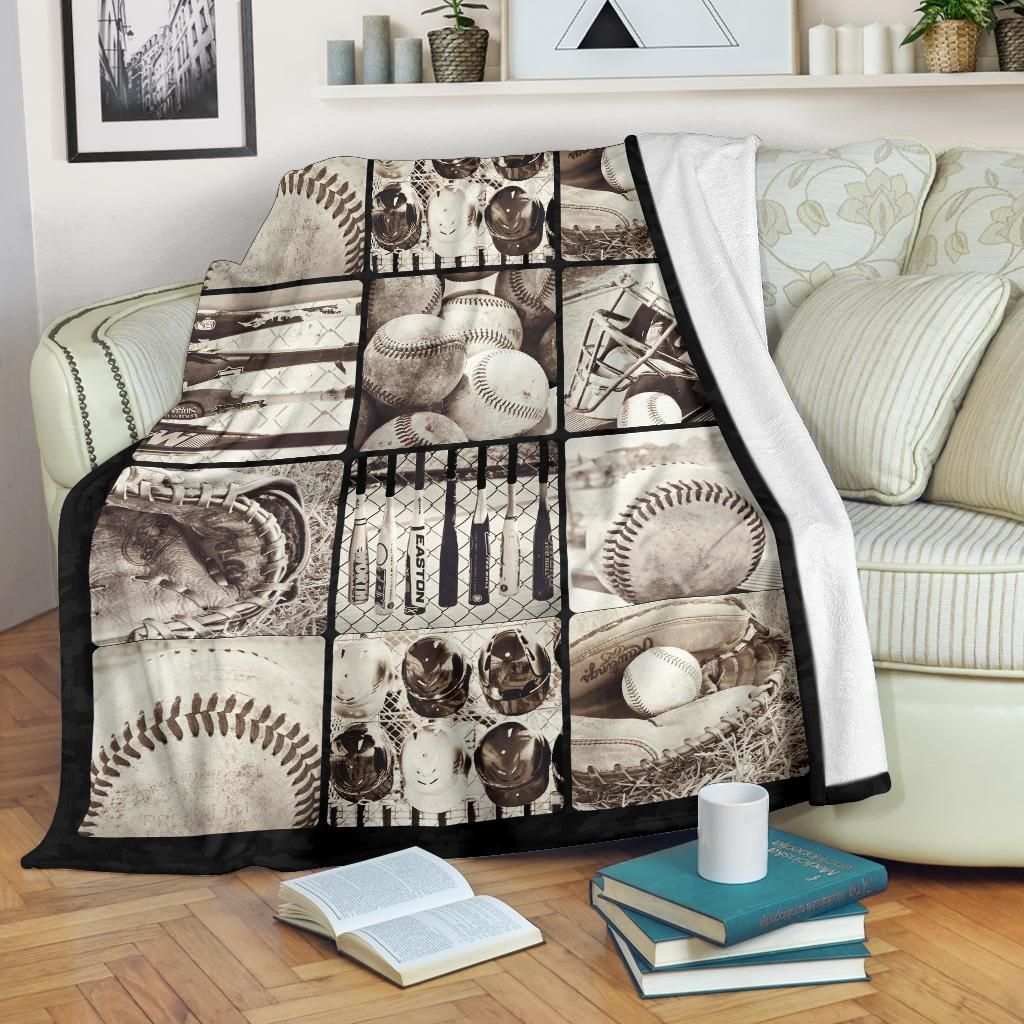 Baseball Sherpa Fleece Blanket
