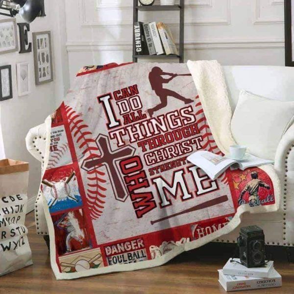 Baseball Sherpa Fleece Blanket