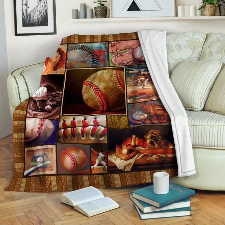 Baseball Sherpa Fleece Blanket