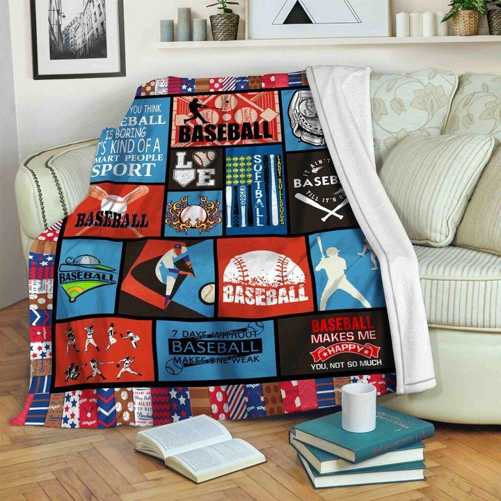 Baseball Sherpa Fleece Blanket