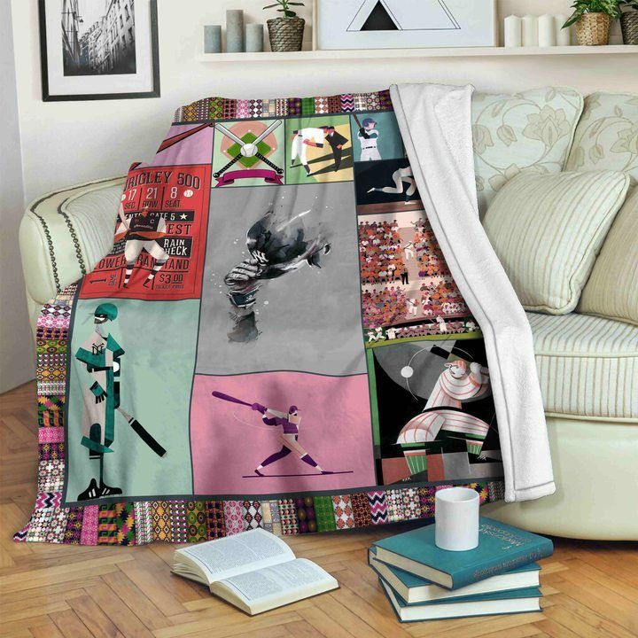 Baseball Sherpa Fleece Blanket
