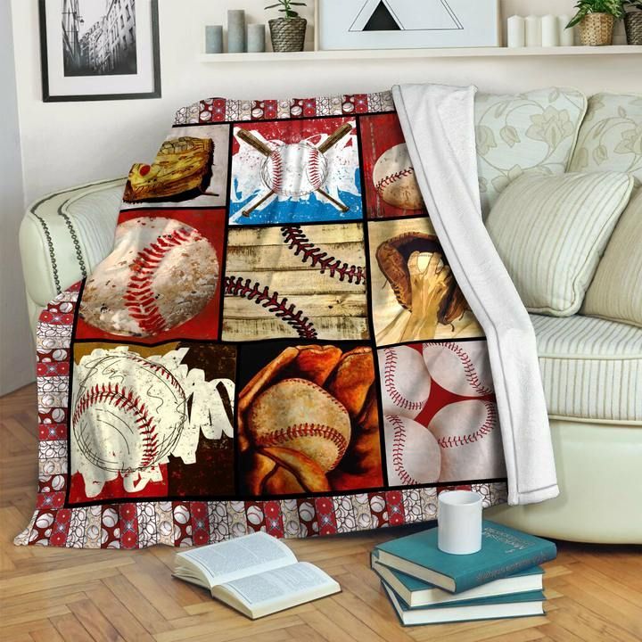 Baseball Sherpa Fleece Blanket