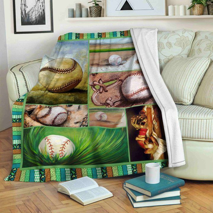 Baseball Sherpa Fleece Blanket