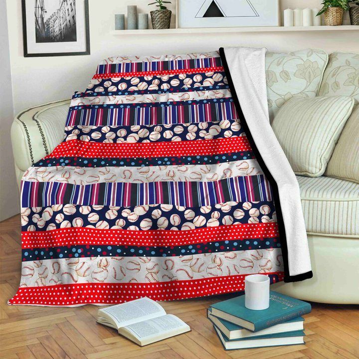 Baseball Sherpa Fleece Blanket
