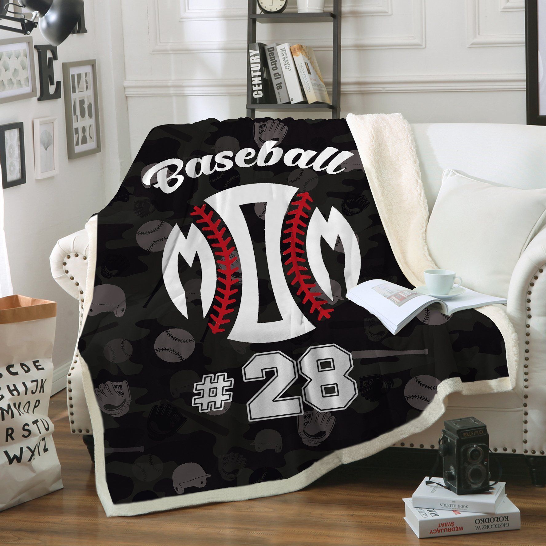 Baseball Sherpa Fleece Blanket