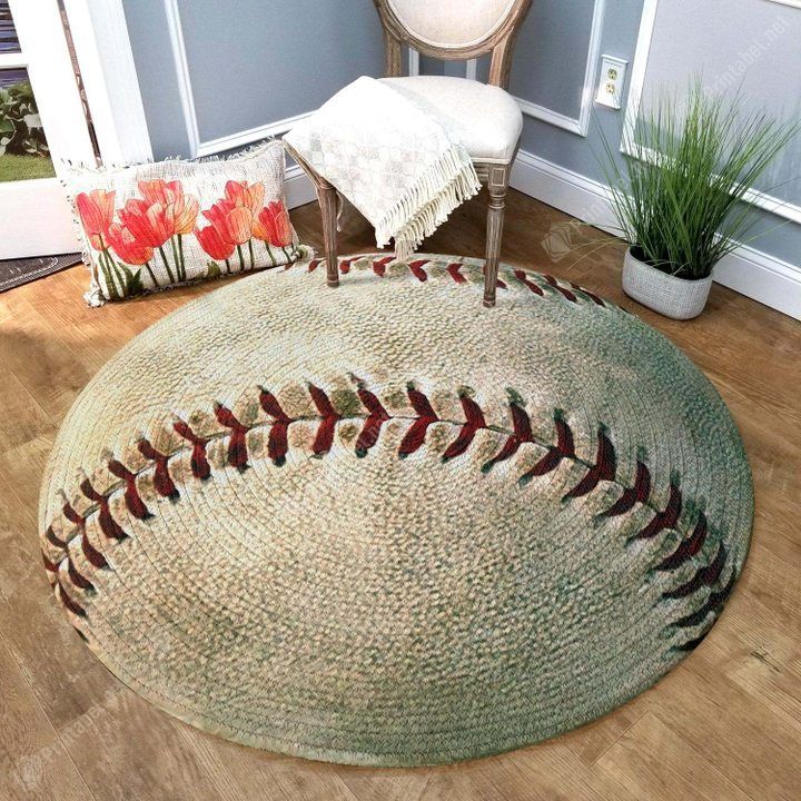 Baseball Round Carpet