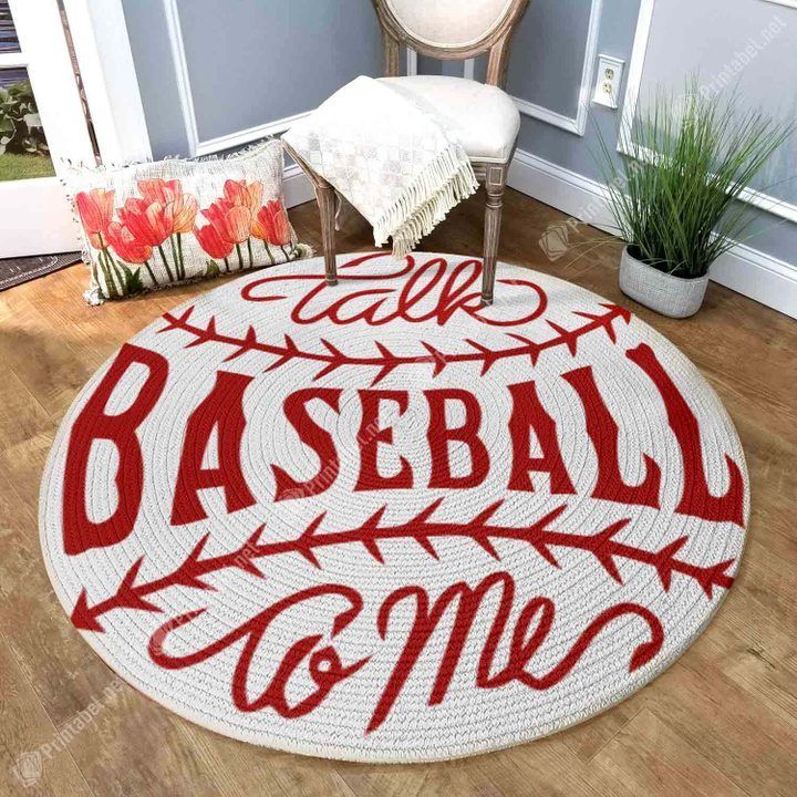 Baseball Round Carpet