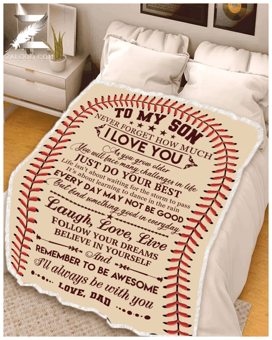 Baseball Sherpa Fleece Blanket