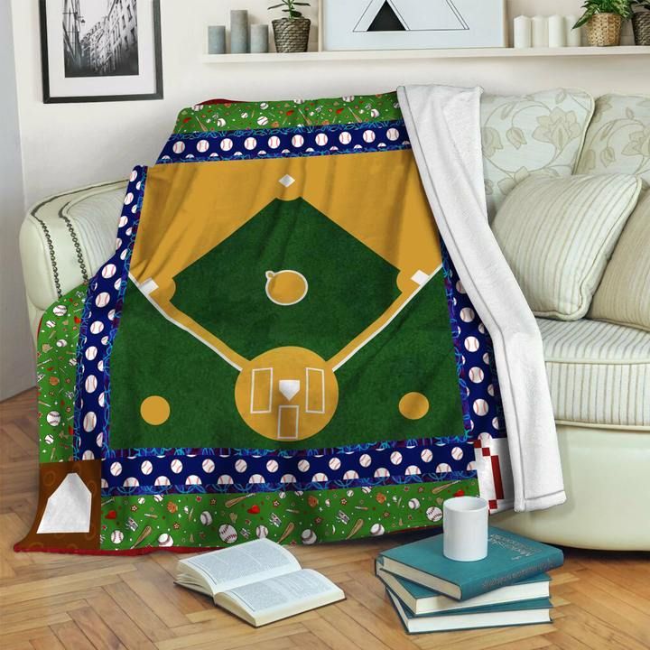 Baseball Sherpa Fleece Blanket