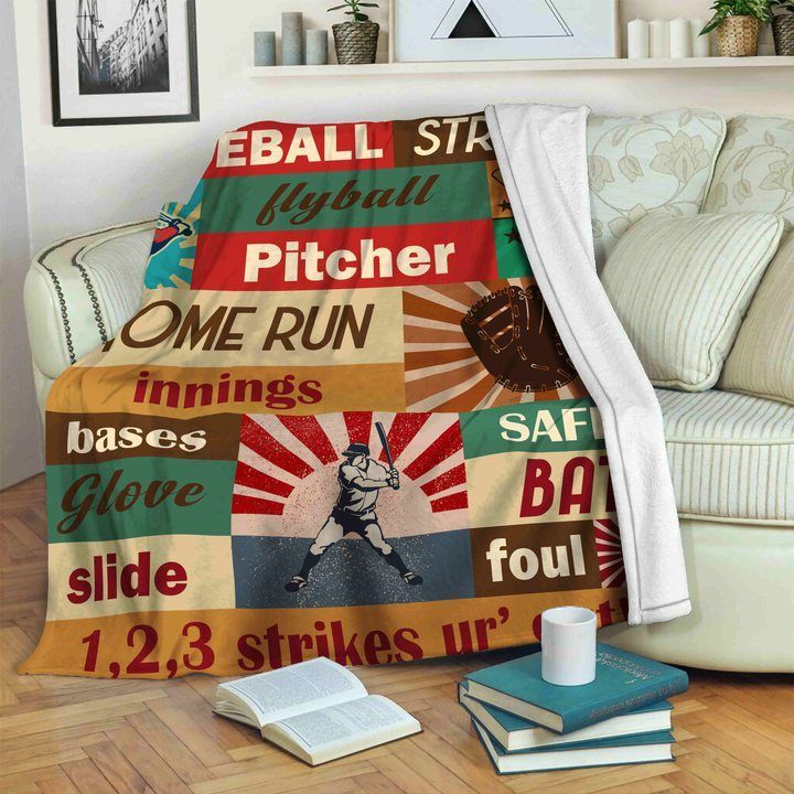 Baseball Sherpa Fleece Blanket