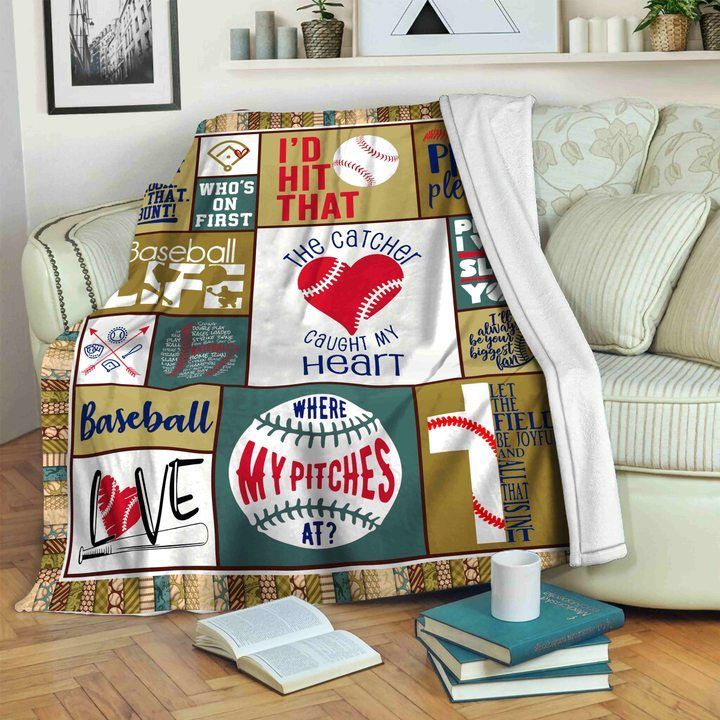 Baseball Sherpa Fleece Blanket