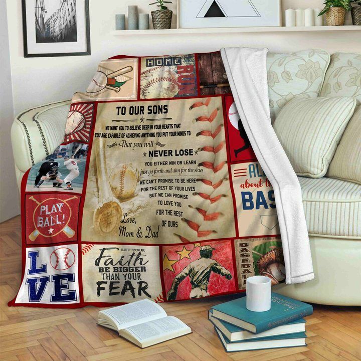 Baseball Sherpa Fleece Blanket