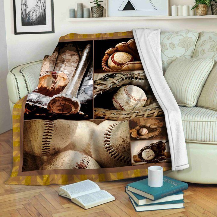 Baseball Sherpa Fleece Blanket