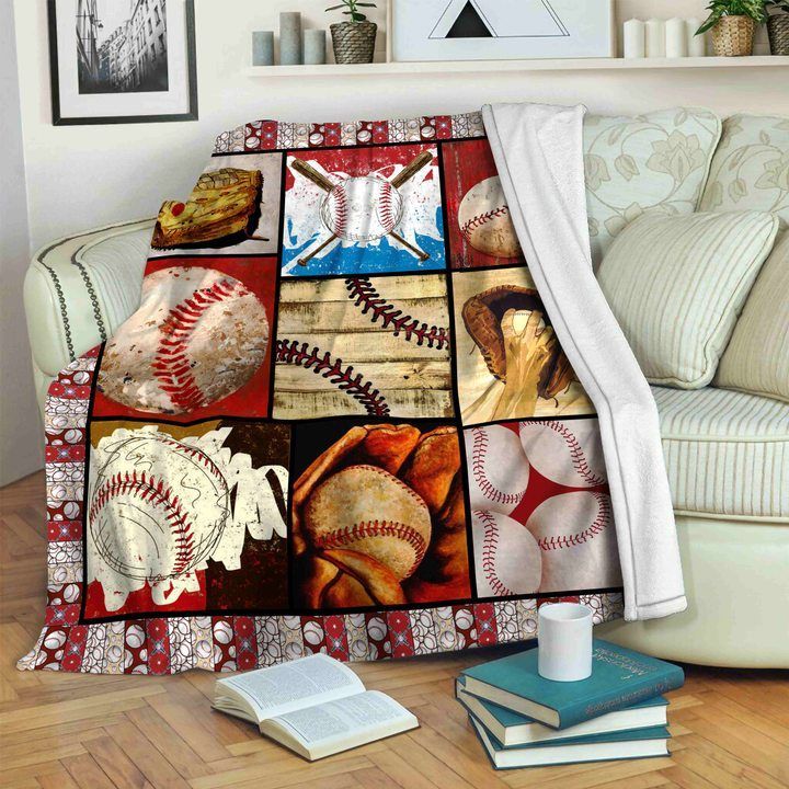 Baseball Sherpa Fleece Blanket