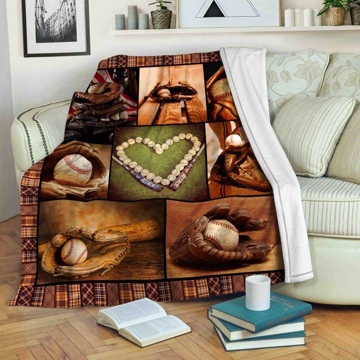 Baseball Sherpa Fleece Blanket