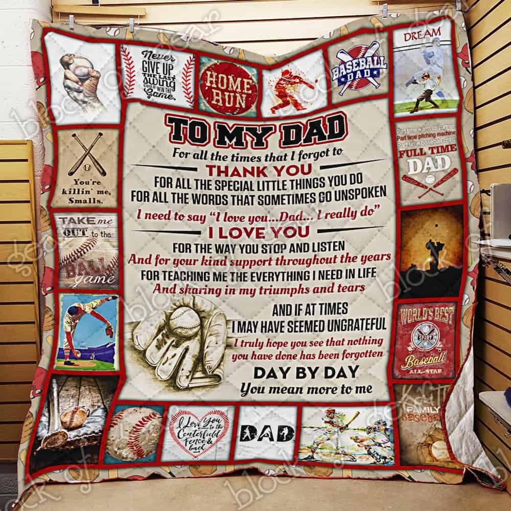 Baseball Dad I Love You Quilt Ps822 Dhc11124084Dd