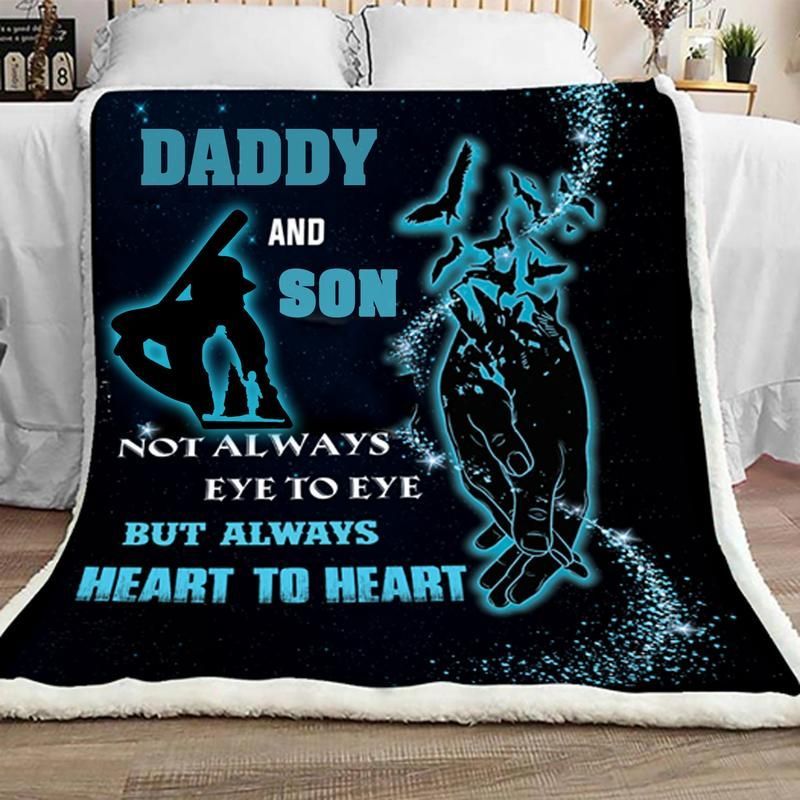 Baseball Daddy Sherpa Fleece Blanket