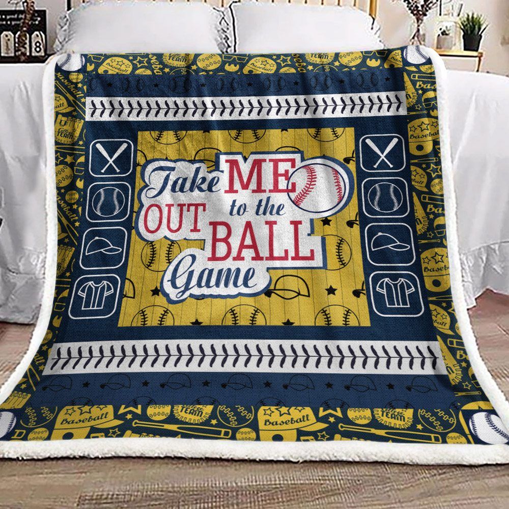 Baseball Sherpa Fleece Blanket
