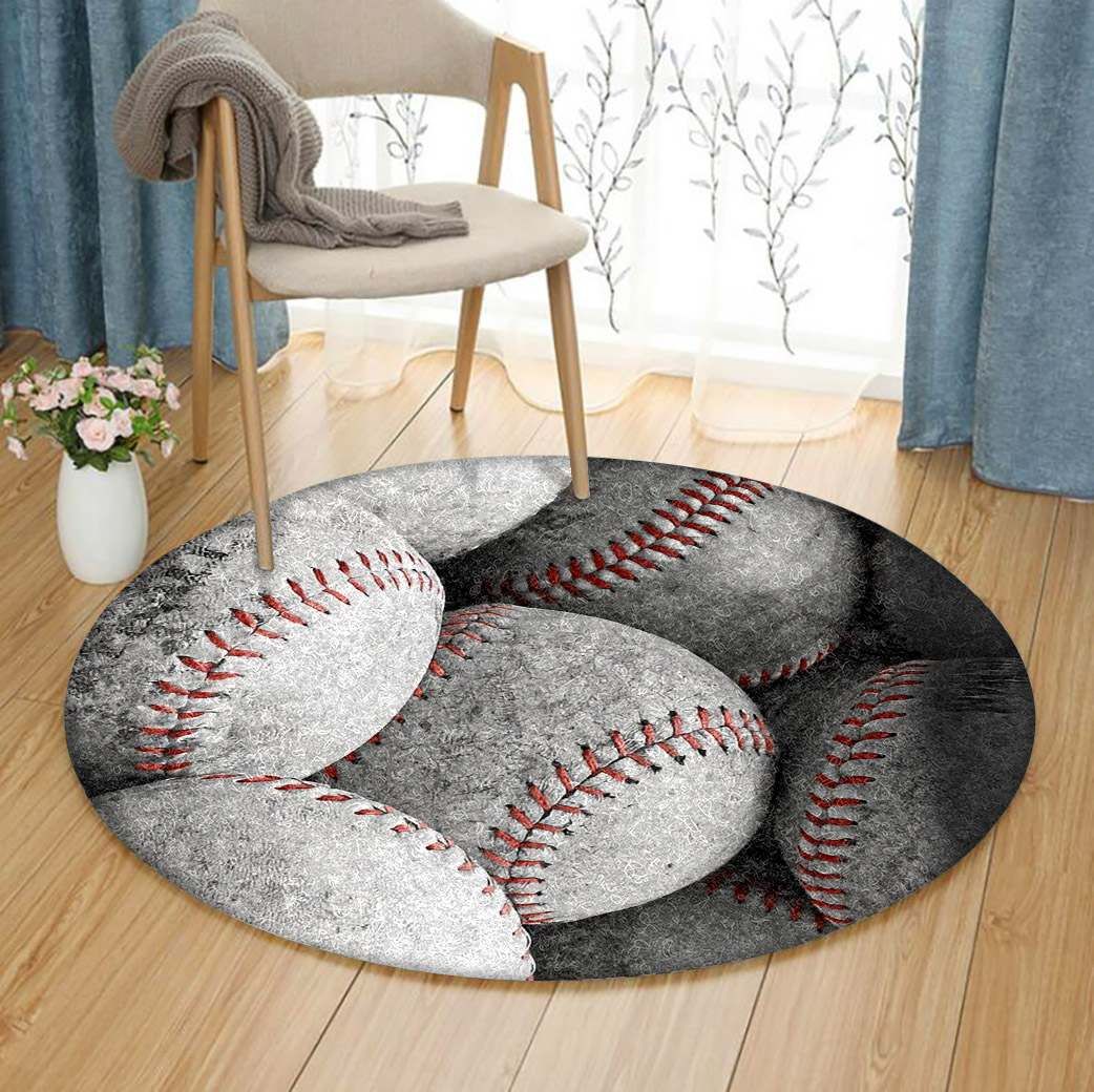 Baseball Round Carpet