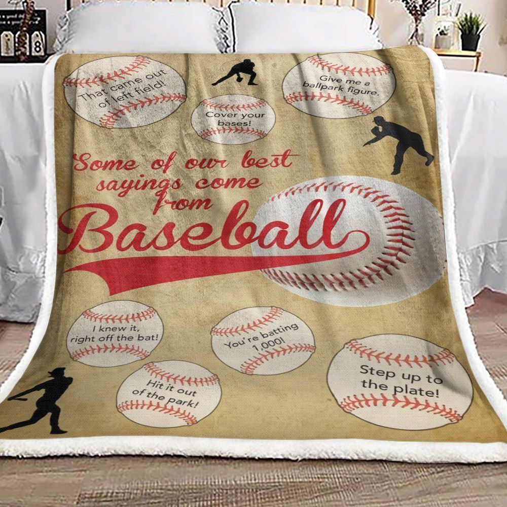 Baseball Sherpa Fleece Blanket
