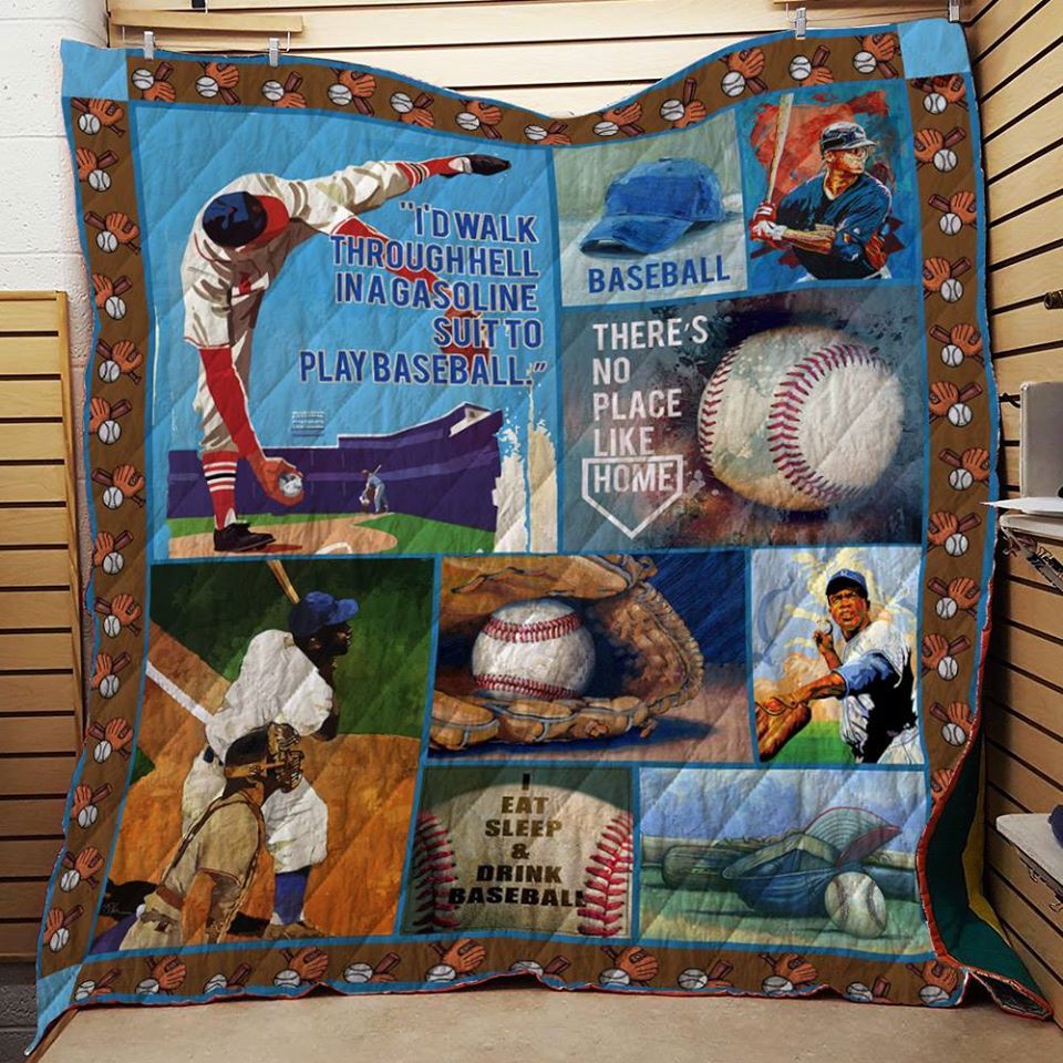 Baseball Eat Sleep Drink And Baseball Quilt Blanket Dhc03011099Dd
