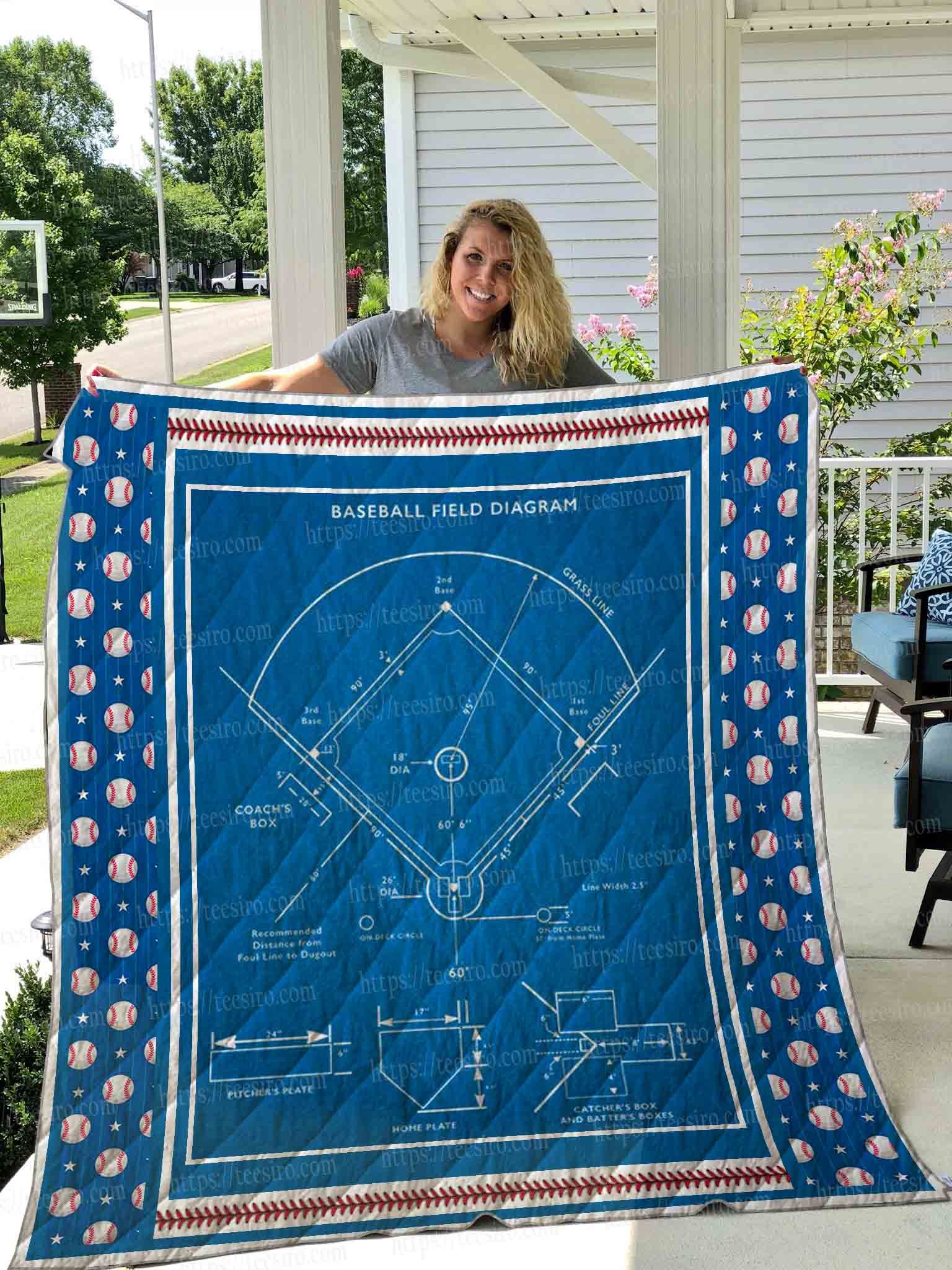 Baseball Field Quilt Blanket DHC1501410VT