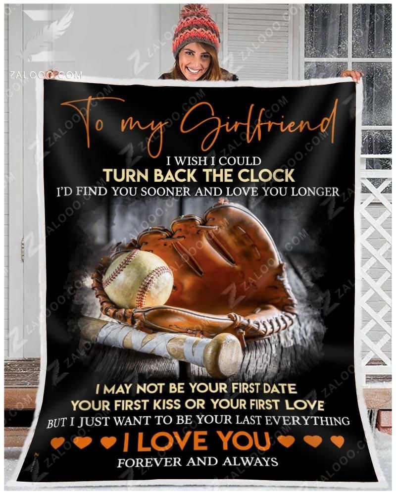 Baseball Girlfriend Just Want To Be Your Last Everything Sherpa Fleece Blanket